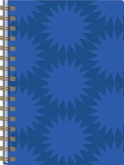 Punch Studio Vegan Leather Spiral Journal, 6-1/4” x 8-1/2”, Legal Rule, 144 Pages, Blue