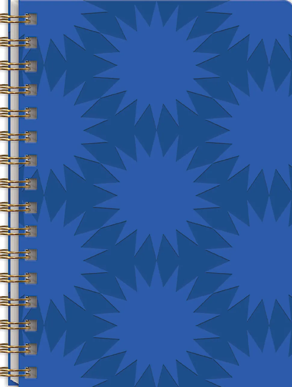 Punch Studio Vegan Leather Spiral Journal, 6-1/4” x 8-1/2”, Legal Rule, 144 Pages, Blue