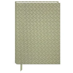 Punch Studio Woven Vegan Leather Journal, 6” x 8-1/2”, Unruled, 192 Pages, Natural Weave