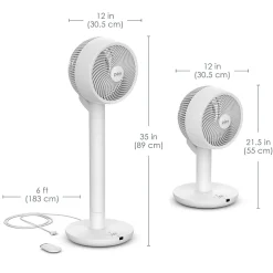 Pure Enrichment 2-In-1 Circulating Floor And Desk Fan, 35