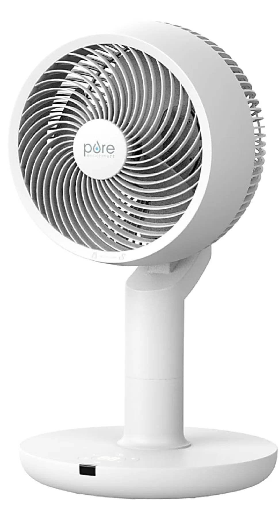 Pure Enrichment 2-In-1 Circulating Floor And Desk Fan, 35" x 12-1/4", White