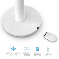 Pure Enrichment 2-In-1 Circulating Floor And Desk Fan, 35