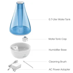 Pure Enrichment MistAire Studio Ultrasonic Cool Mist Humidifier, 9" x 5-1/8"