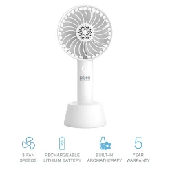 Pure Enrichment® PureBreeze™ Personal Handheld Fan With Base, White