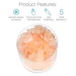 Pure Enrichment PureGlow USB Salt Lamp, 4-3/8