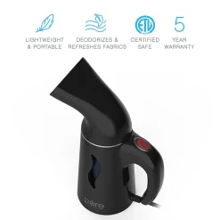 Pure Enrichment PureSteam Portable Fabric Steamer, Black