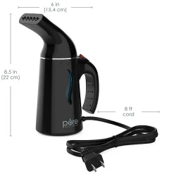 Pure Enrichment PureSteam Portable Fabric Steamer, Black