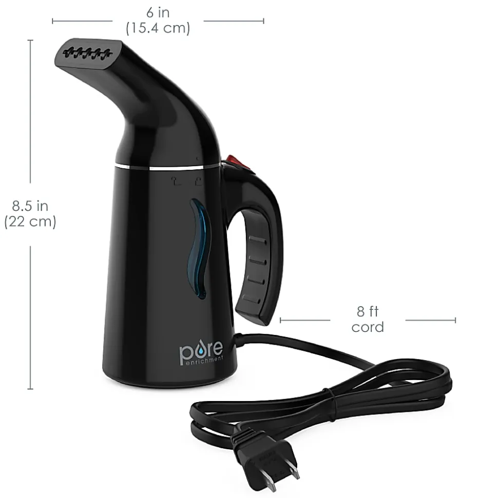 Pure Enrichment PureSteam Portable Fabric Steamer, Black