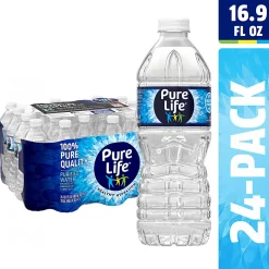 Pure Life Purified Water, 16.9 Oz, Case of 24 Bottles