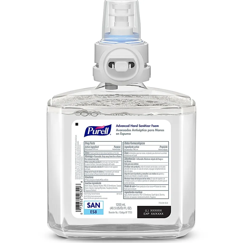 PURELL Advanced Foam Hand Sanitizer Refill, Clean Scent, ES8 Refill, 1200mL, Pack of 2