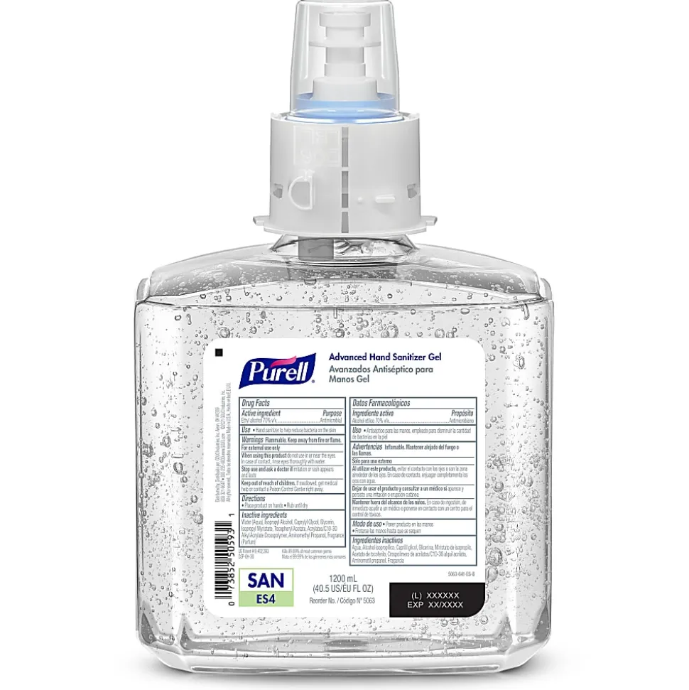 PURELL Advanced Hand Sanitizer Refreshing Gel ES4 Refill, Citrus Scent, 40.6oz, Pack of 2