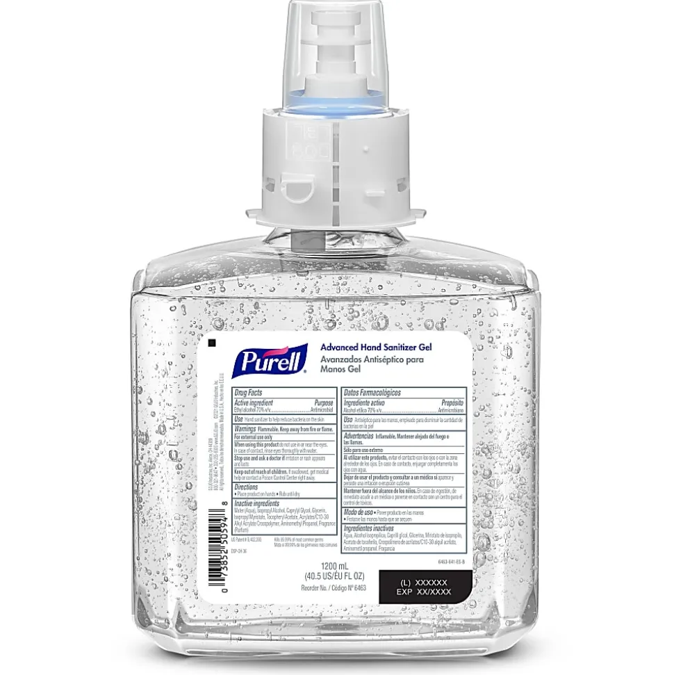 PURELL Advanced Hand Sanitizer Gel ES6 Refill, Clean Scent, 40.6oz, Pack of 2