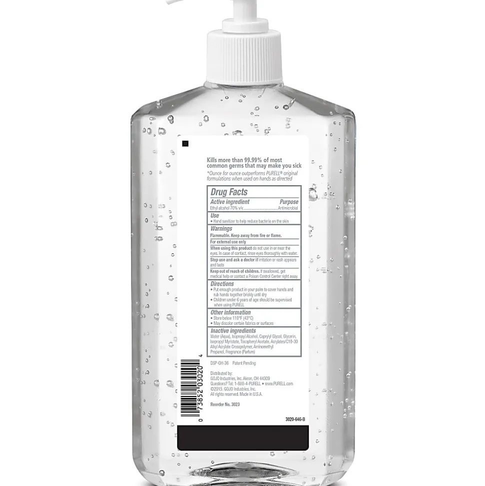 PURELL® Advanced Hand Sanitizer Refreshing Gel for Workplaces, Clean Scent, 20 fl oz Pump Bottle – 3023-12