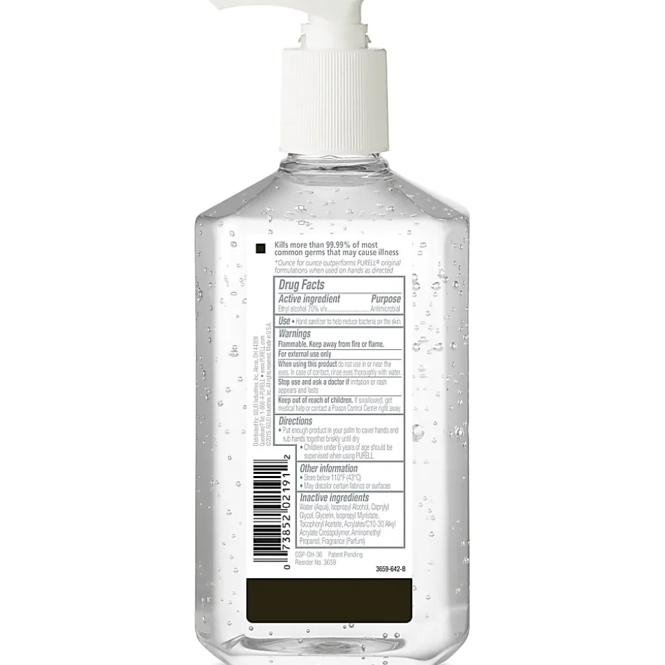 PURELL® Advanced Hand Sanitizer Refreshing Gel, Clean Scent, 12 fl oz Pump Bottle