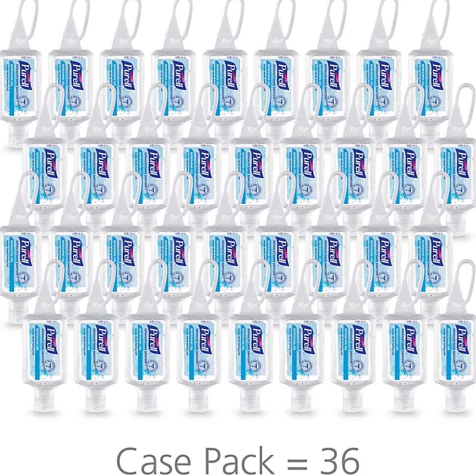 Purell® Advanced Refreshing Gel Hand Sanitizer, 1 Fl Oz, Clean Scent, Case Of 36 Bottles