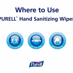 PURELL® Alcohol Hand Sanitizing Wipes - 6"x7" - White - 175/Pack, 6/Case - 903106UOM