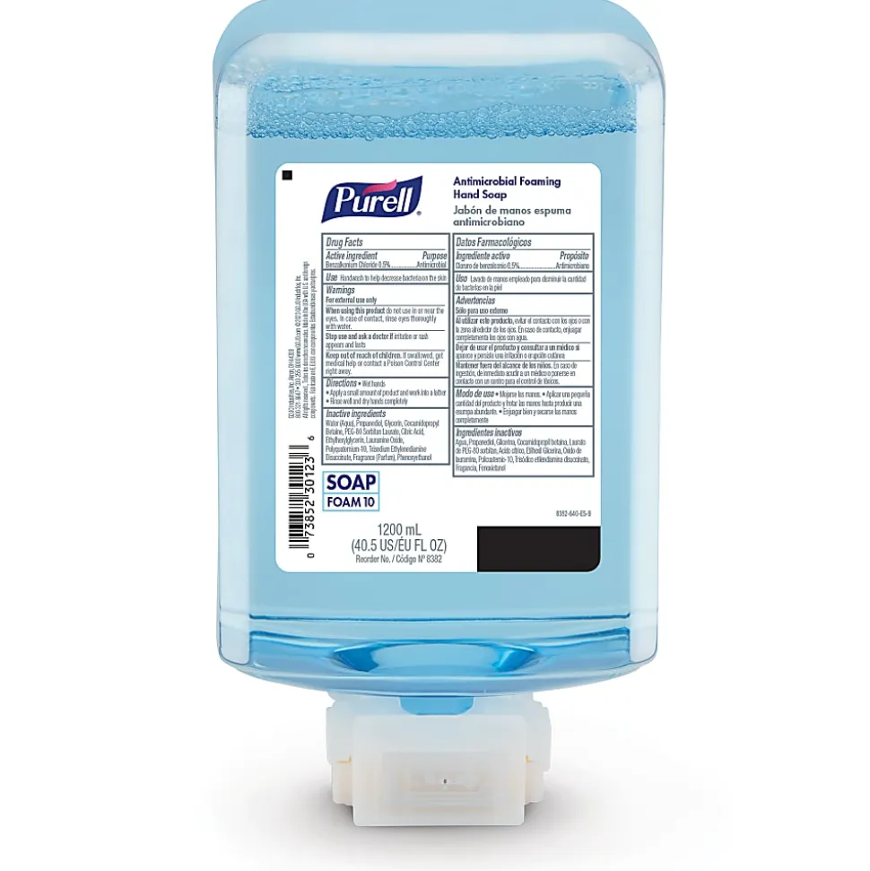 PURELL Antimicrobial Foaming Hand Soap Refills, Light Plum, 1200 mL, Clear, Case Of 2 Refills