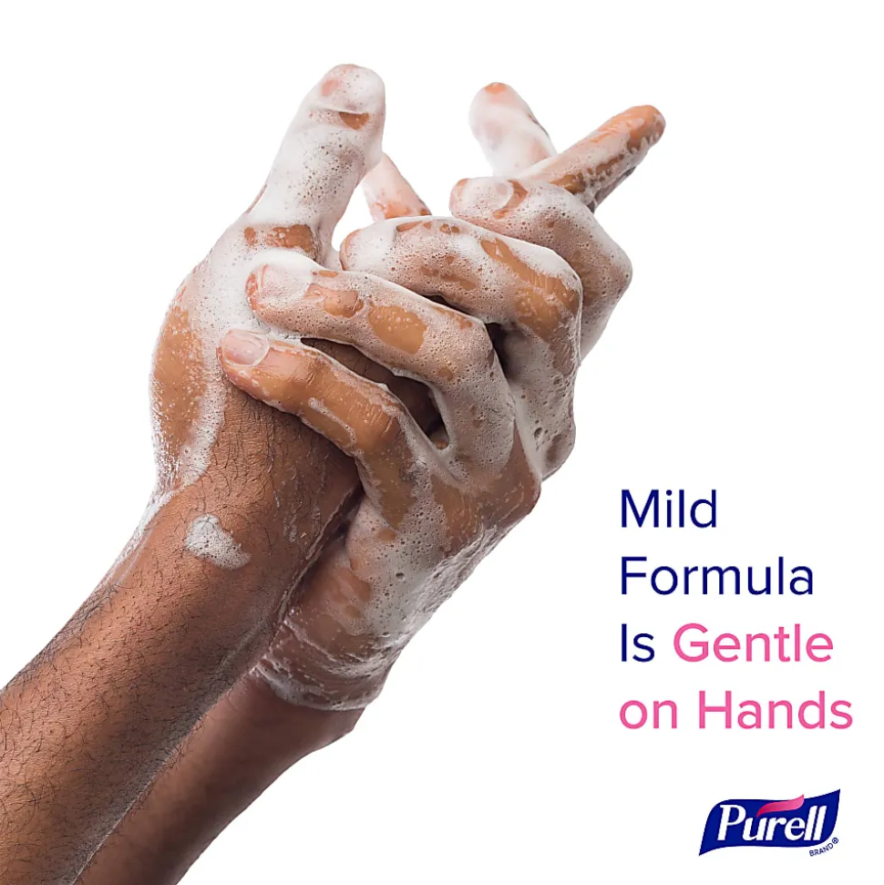 PURELL Antimicrobial Foaming Hand Soap Refills, Light Plum, 1200 mL, Clear, Case Of 2 Refills