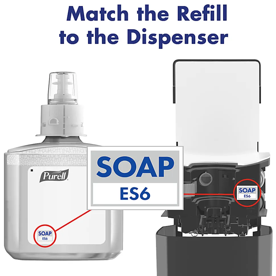 PURELL® Brand Gentle and Free HEALTHY SOAP® Foam ES6 Refill, Fragrance Free, 40.6 Oz, Pack of 2