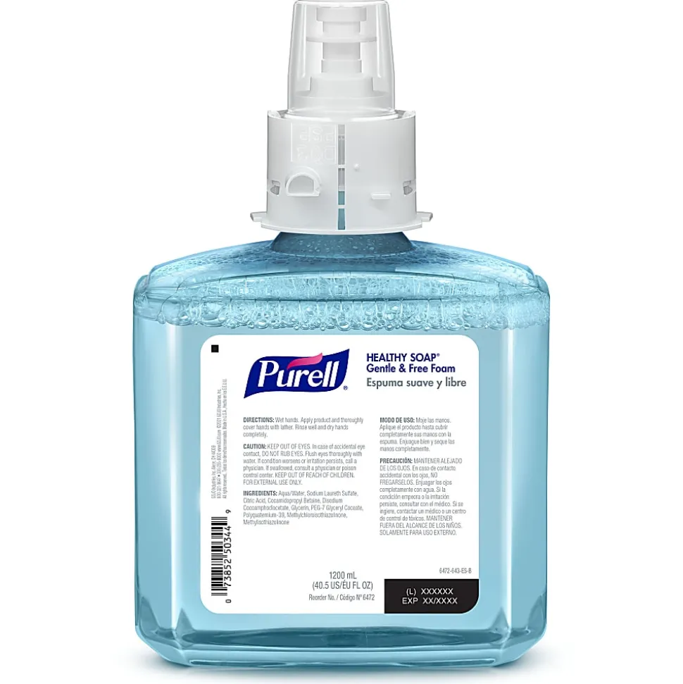 PURELL® Brand Gentle and Free HEALTHY SOAP® Foam ES6 Refill, Fragrance Free, 40.6 Oz, Pack of 2
