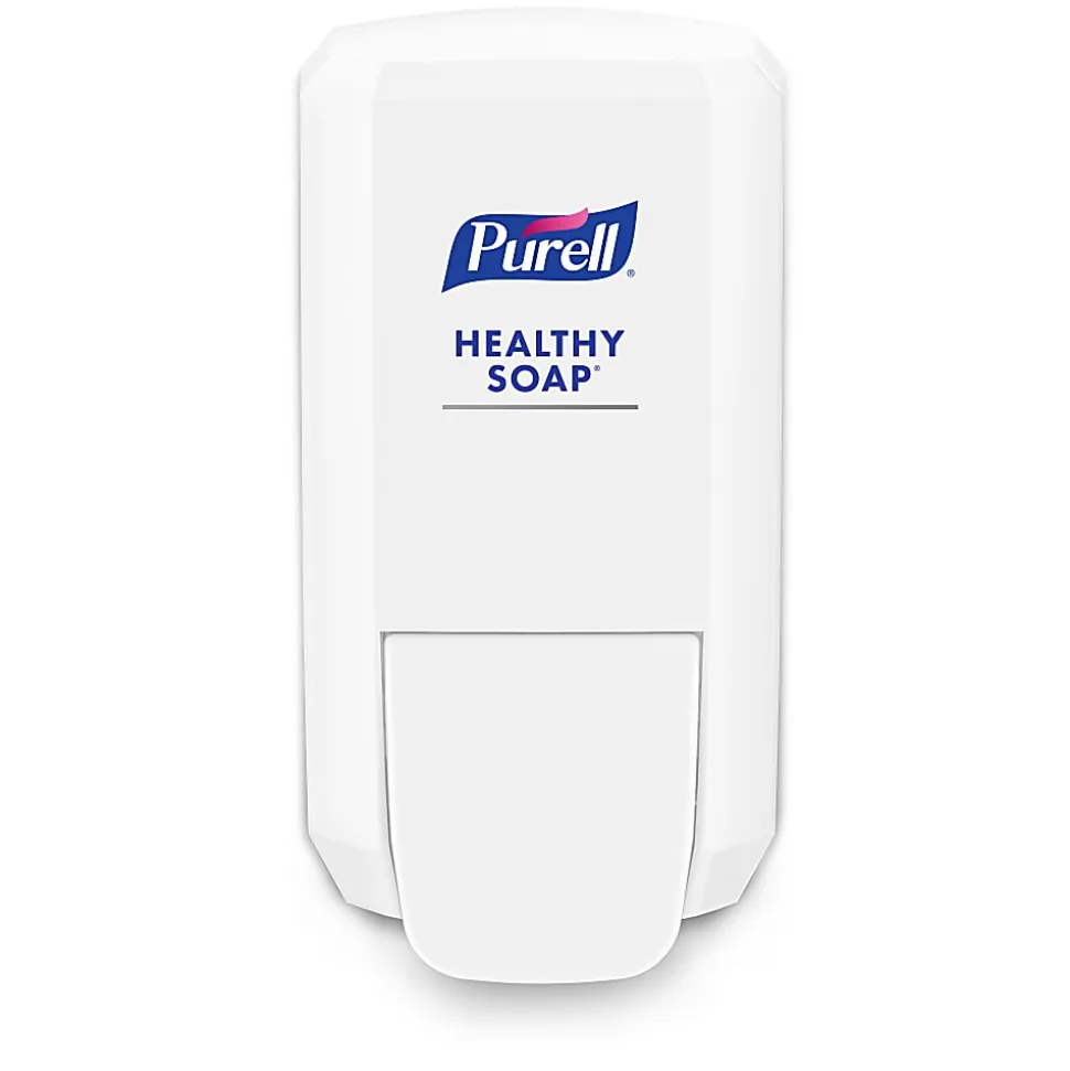Purell® CS2 Push-Style Hand Sanitizer Dispenser, 10-1/16”H x 5-3/16”W x 3-7/8”D, White