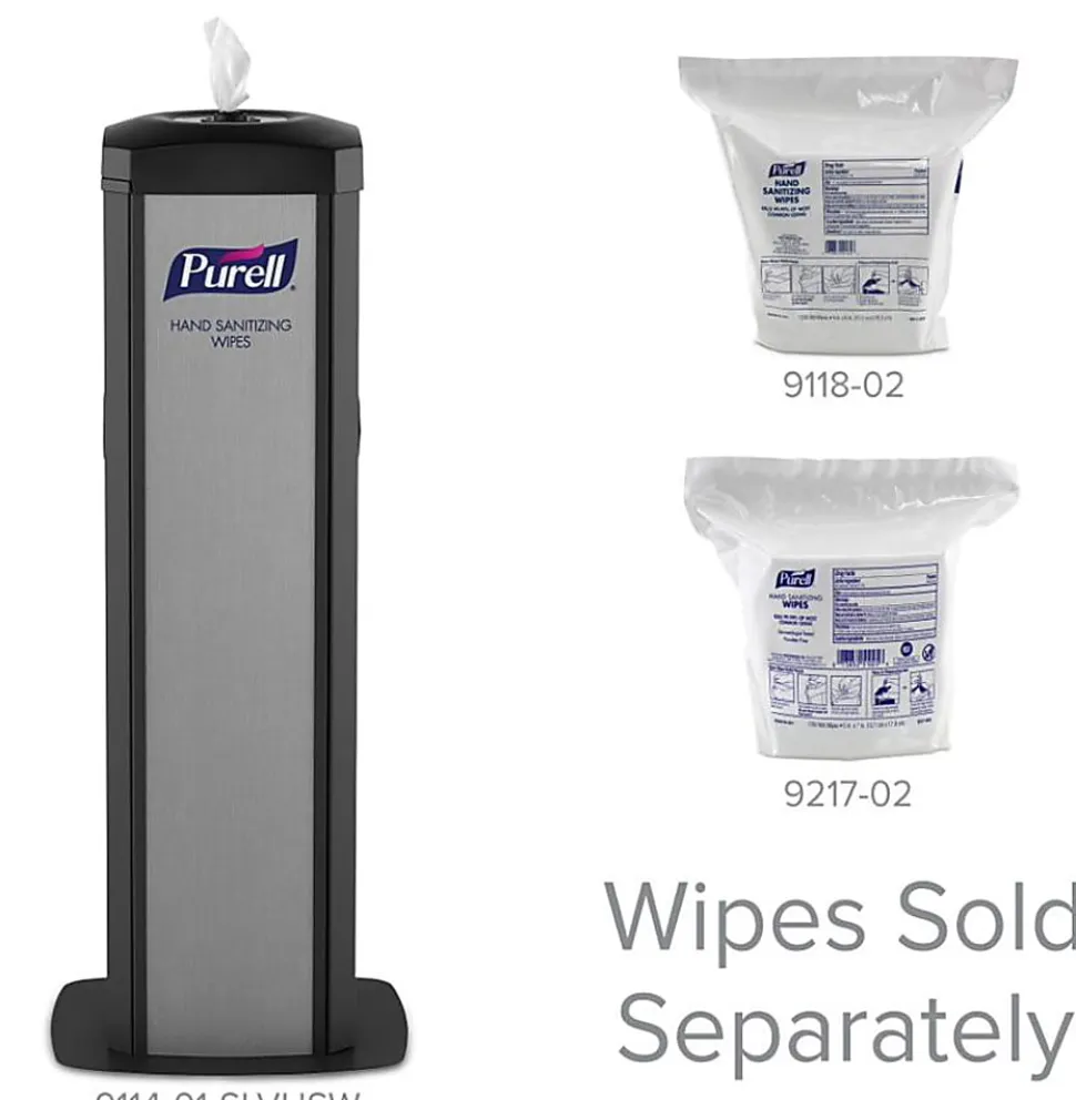 PURELL® DS360 Hand Sanitizing Wipes High-Capacity Floor Stand, Silver