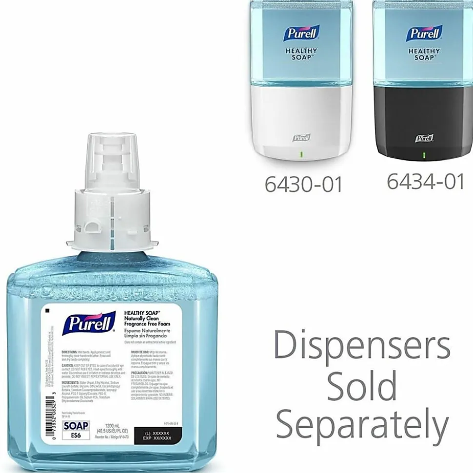 Purell® ES6 Professional Mild Foam Hand Soap Refills, Naturally Cleam Scent, 40.5 Oz., Pack Of 2 Bottles