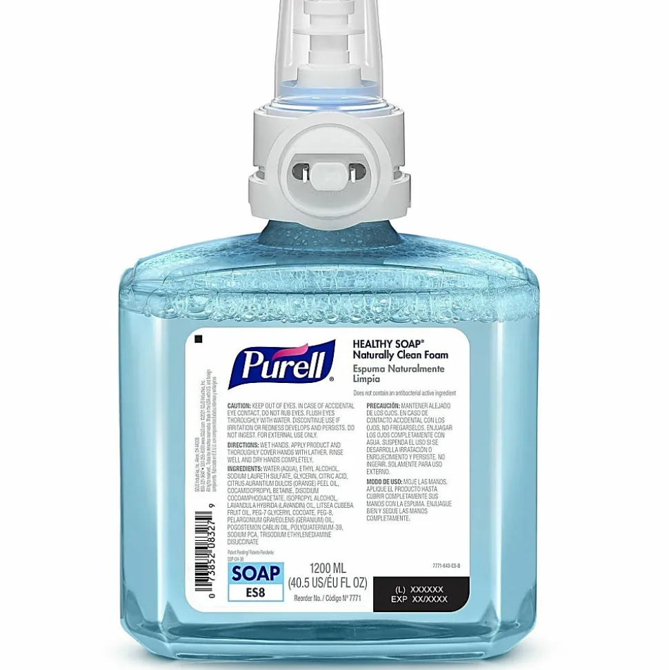 Purell® ES8 Professional Naturally Clean Foam Hand Soap, Unscented, 40.5 Oz, Carton Of 2 Refills