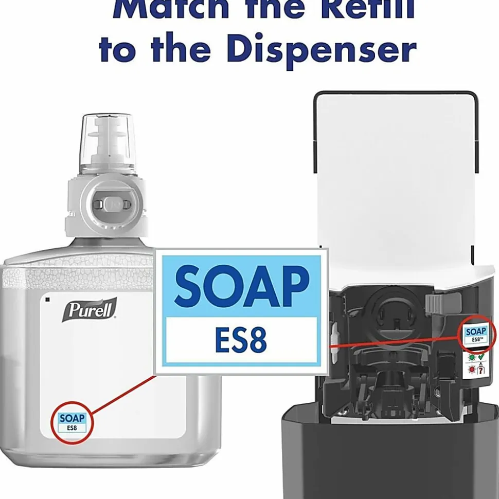 Purell® ES8 Professional Naturally Clean Foam Hand Soap, Unscented, 40.5 Oz, Carton Of 2 Refills
