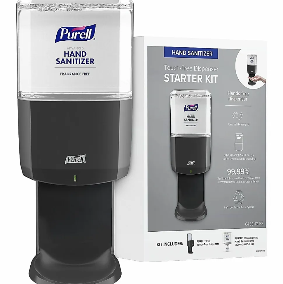 PURELL® ES6 Touchless Hand Sanitizer Dispenser Kit - 1.27 quart Capacity - Touch-free, Hygienic, Durable, Long Lasting, Wall Mountable - 64531GFS