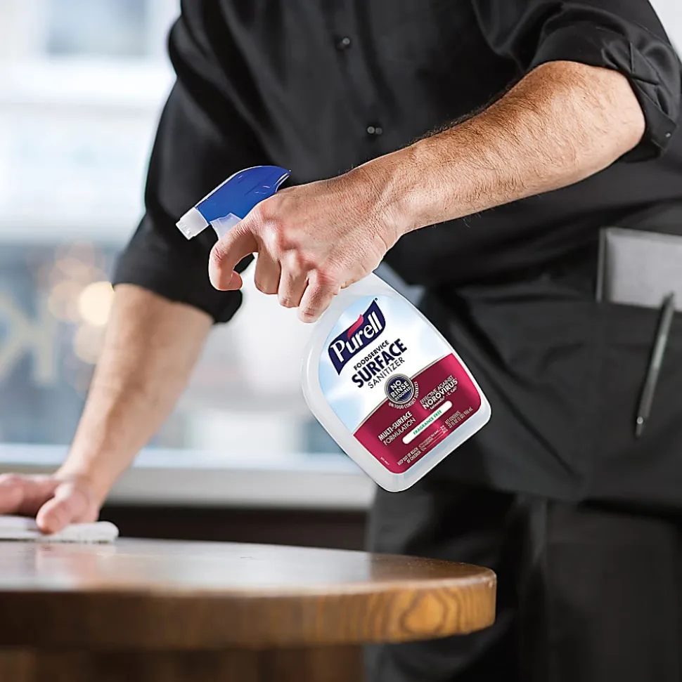 Purell Food Service Surface Sanitizer, Unscented, 128 oz Gallon Size, Case of 4