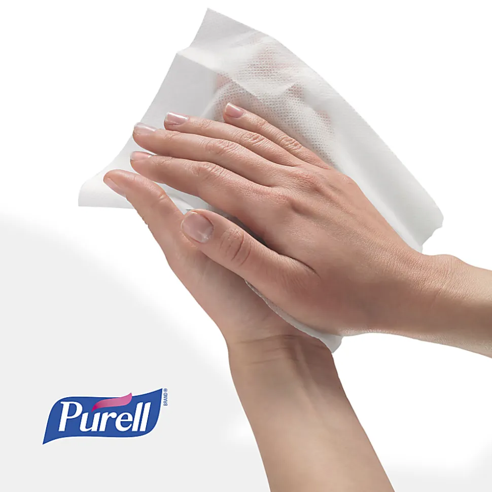 Purell® Hand Sanitizing Wipes Refills For High-Capacity Dispensers, Citrus Fragrance, 1,700 Wipes Per Pouch, Case Of 4 Pouches