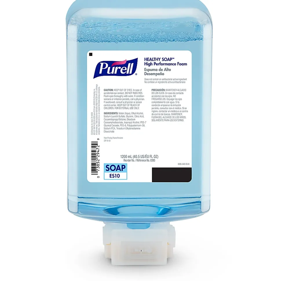 PURELL® HEALTHY SOAP® With CLEAN RELEASE® Technology Foam ES10 Refills, Fragrance Free, 1200 mL, Clear, Case Of 2 Refills