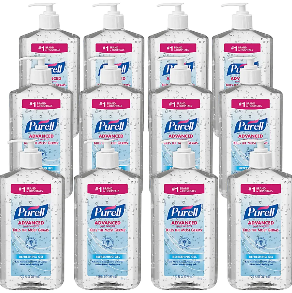 Purell® Instant Hand Sanitizer, 20 Oz. Pump Bottles, Pack Of 12