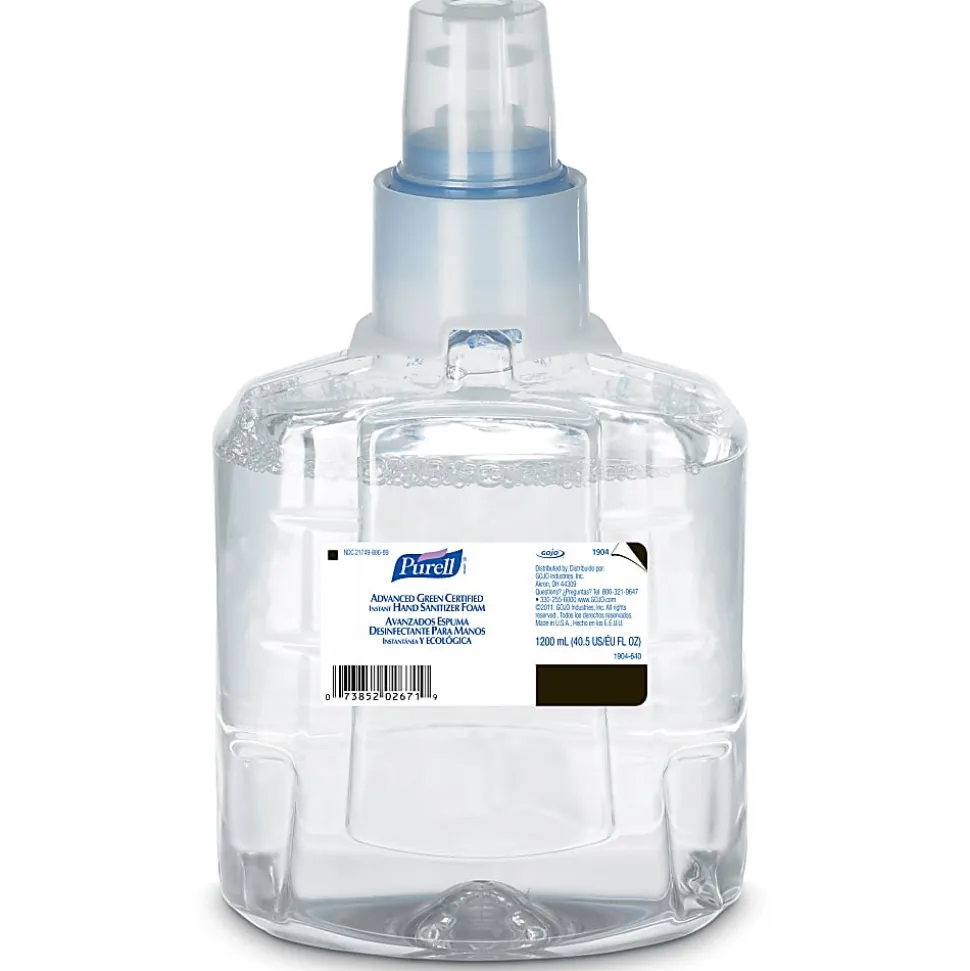 Purell® LTX Advanced Foaming Instant Hand Sanitizer Refills, 40.58 oz (1,200 mL), Case Of 2 Refills