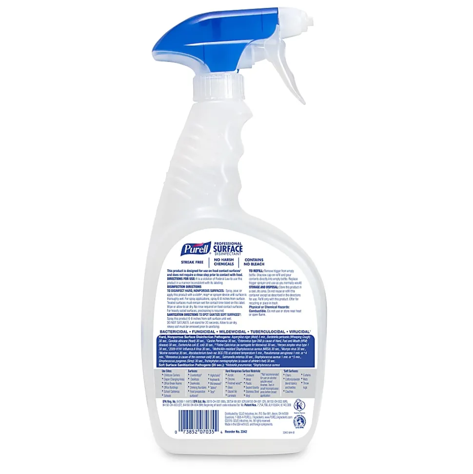 Purell® Professional Surface Disinfectant, Citrus Scent, 32 Oz Bottle