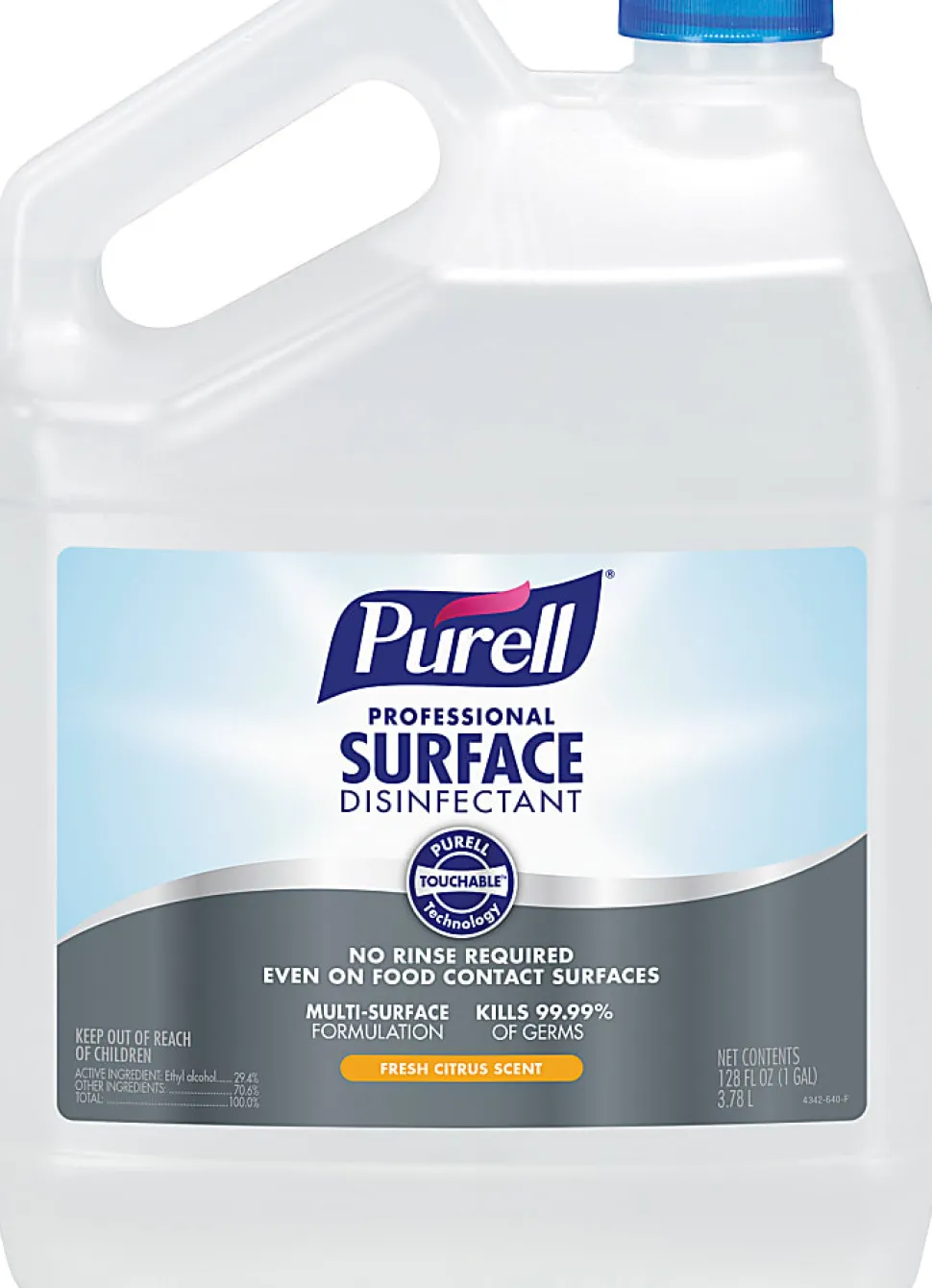 PURELL Professional Surface Disinfectant, Fresh Citrus Scent, 1 Pour Gallon