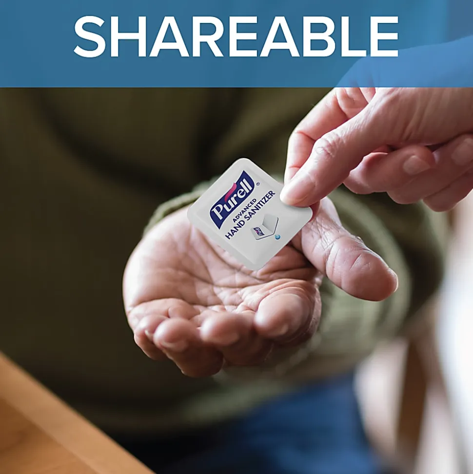 Purell® Singles Advanced Hand Sanitizer Individual Single-Use Packets, 1.2 mL, 125 Packets Per Box, Case Of 12 Boxes