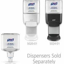 Purell® VF PLUS Gel Hand Sanitizer Refills For ES4 Push-Style Hand Sanitizer Dispensers, Fragrance Free, 40.6 Oz, Case Of 2 Refills