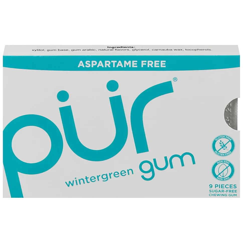 Pur Gum, Wintergreen, 0.44 Oz, Total Qty 108