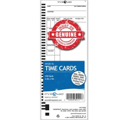 Pyramid Time System - 100/PK Authentic Time Cards [44100-10]  - 4410010