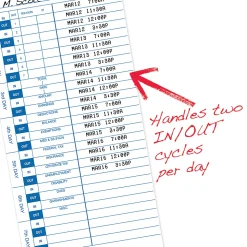 Pyramid Time Systems, 35100-10, Genuine and Authentic pack of 100 Time Cards, Use with Pyramid Side Loading Time Clocks, Models 3500, 3600SS and 3700