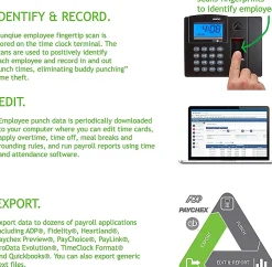 Pyramid TimeTrax Elite [TTELITEEK] Automated Biometric Fingerprint Time Clock  - TTELITEEK