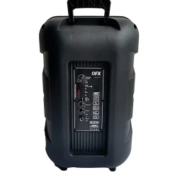 QFX 12-In. 21-Watt True Wireless Stereo Bluetooth Rechargeable Speaker with Wired Microphone & Stand, Black, PBX-1206SM