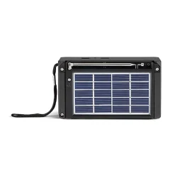 QFX R-47 Solar Bluetooth® Lantern And Radio, 3-3/8”H x 6”W x 2-3/16”D, Black