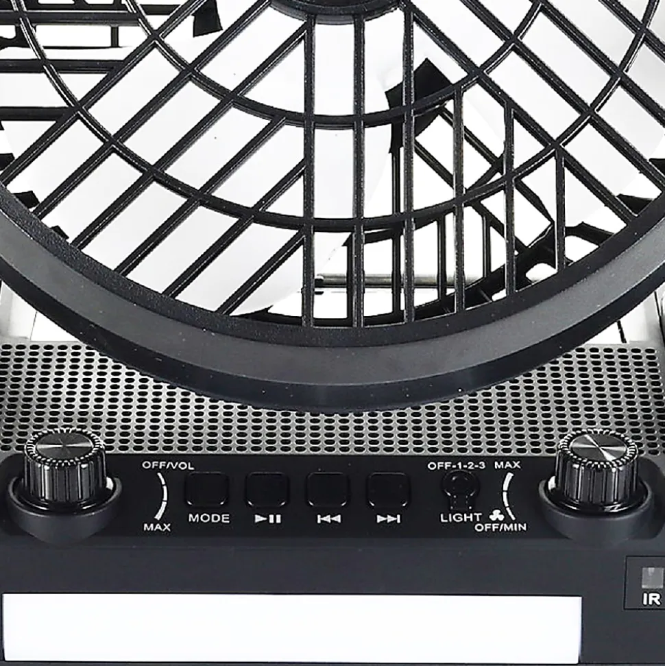 QFX 6" Solar Fan And Radio, 11" x 9" x Black