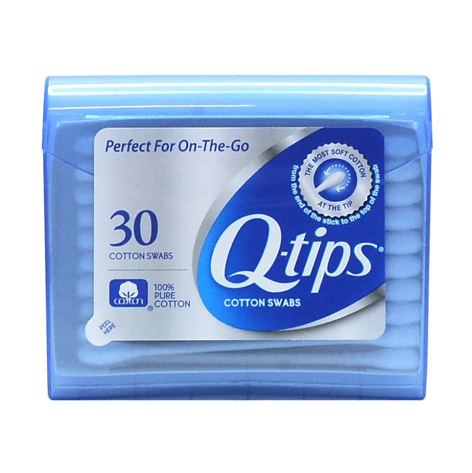 Q-tips® Cotton Swabs Travel Pack, White, Box Of 30