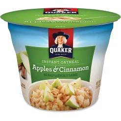Quaker® Express Oatmeal Cups, Apples & Cinnamon, 1.5 Oz, Pack Of 24
