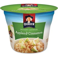 Quaker® Express Oatmeal Cups, Apples & Cinnamon, 1.5 Oz, Pack Of 24
