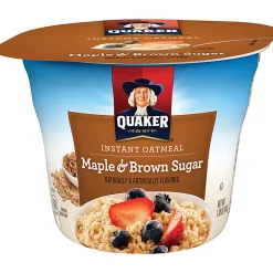 Quaker® Express Oatmeal Cups, Brown Sugar, 1.69 Oz, Pack Of 24